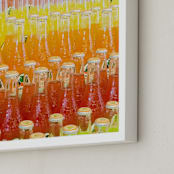 "Pop" - Art Print in vibrant orange by Erin Savage - Frame Close-up