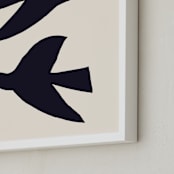 "Birds" - Art Print in Navy by Alexandra Dzh - Frame Close-up