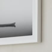 "Solitude In Fog II" - Art Print in Grey Sea by Jennifer Morrow - Frame Close-up