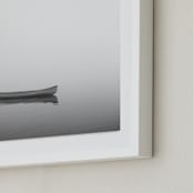 "Solitude In Fog II" - Art Print in Grey Sea by Jennifer Morrow - Frame Close-up