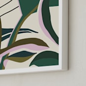 "Botanic" - Art Print in emerald by Anastasia Makarova - Frame Close-up