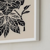 "Magnolia" - Art Print in Sand by Sherley Ferreira - Frame Close-up