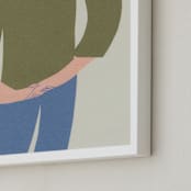 "Stretch 2" - Art Print in Olive by Elliot Stokes - Frame Close-up
