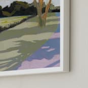 "Shadow Path" - Art Print in Green by Lottie Aldarwish - Frame Close-up