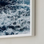 "Rolling Out I" - Art Print in Ultramarine by Carole Crohan - CaroleeXpressions - Frame Close-up