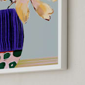 "Its a Good Day" - Art Print in Electric Blue by Shraddha Dharia - Frame Close-up