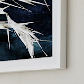 "Midnight Nature I" - Art Print in Deep Blue by Tanya Lee Design - Frame Close-up