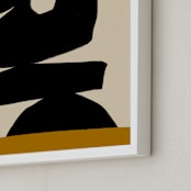 "Stones on The Ridge" - Art Print in Black Ink by Deborah Velasquez - Frame Close-up