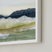 "Sapphire Ridge 2" - Art Print in Deep Blue by Lara Eckerman - Frame Close-up
