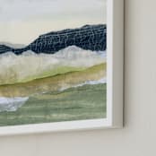 "Sapphire Ridge 2" - Art Print in Deep Blue by Lara Eckerman - Frame Close-up