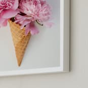 "Sweet Summer" - Art Print in Pink Peony by Erin Beutel - Frame Close-up