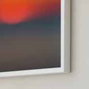 "The Sun Also Sets" - Art Print in Sunset Orange by Helen Makadia - Frame Close-up