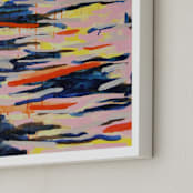 "X Flux" - Art Print in Pale Pink by Kelly Johnston - Frame Close-up