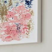 "Reflections Watercolor" - Art Print in Sunset Pink by Andi Pahl - Frame Close-up