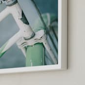 "Bicyclette I" - Art Print in Velo Green by Lindsay Ferraris Photography - Frame Close-up