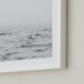 "Solitude In Fog I" - Art Print in Grey Sea by Jennifer Morrow - Frame Close-up