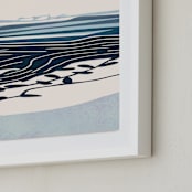 "Seascape II" - Art Print in marine by Tatjana Koraksic - Frame Close-up