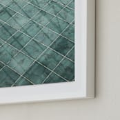 "Weaves of shadows II" - Art Print in Teal Green by Van Tsao - Frame Close-up
