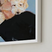 "Recharge" - Art Print in Blue by Mary Ketch - Frame Close-up