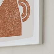 "Linocut: vessel study III" - Art Print in Terracotta by Maja Cunningham - Frame Close-up
