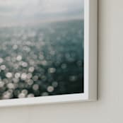 "Pamlico Sparkle" - Art Print in Blue Gray by ALICIA BOCK - Frame Close-up