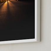 "Slow Ride" - Art Print in Sunset Orange by Mike Sunu - Frame Close-up
