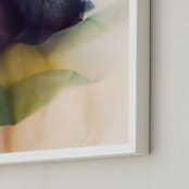 "Blue Flower" - Art Print in sapphire blue by Karen Kardatzke - Frame Close-up
