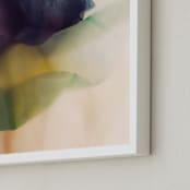 "Blue Flower" - Art Print in sapphire blue by Karen Kardatzke - Frame Close-up