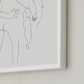 "Back" - Art Print in Black and white by Catilustre - Frame Close-up