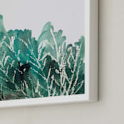 "Shrubbery" - Art Print in Green by Kanika Mathur - Frame Close-up