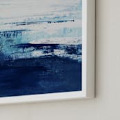"Ice Out" - Art Print in Ice Blue by Karen Kaul - Frame Close-up