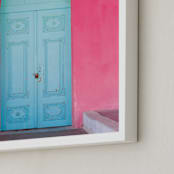"Pandora's Door" - Art Print in Pink by Anna Argiropoulos - Frame Close-up