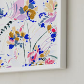 "Travel tale" - Art Print in Bright pink by FERNANDA MARTINEZ - Frame Close-up