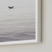 "A Humpback Tale" - Art Print in Ocean Grey by Joelle Segal - Frame Close-up