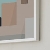 "Urbanscape 02" - Art Print in Desert Pink by Jennifer Morehead - Frame Close-up