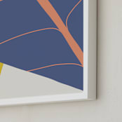 "Abstract Leaves" - Art Print in Twilight by Alicia Schultz - Frame Close-up