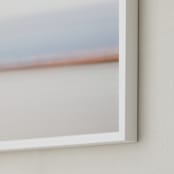 "Racing the Clock" - Art Print in Sky Blue by Jennifer Squires - Frame Close-up