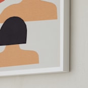 "Two Sisters" - Art Print in Summer sun orange by Elliot Stokes - Frame Close-up