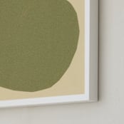 "Big Pear" - Art Print in Earthy Pear Green by Elliot Stokes - Frame Close-up