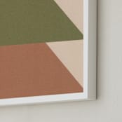 "Trapezoids" - Art Print in Vintage green by Elliot Stokes - Frame Close-up