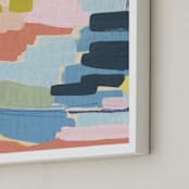 "Rainbow Mash Up" - Art Print in Perfect Pink by Katie Craig - Frame Close-up