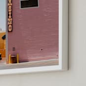 "Desert Oasis" - Art Print in Desert Blue by Kaitlin Rebesco - Frame Close-up