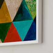"Prismatic" - Art Print in Deep Forest by Emily Kariniemi - Frame Close-up