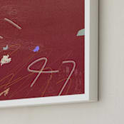 "Room Eleven 1" - Art Print in Crimson Red by Shiho Whitehead - Frame Close-up