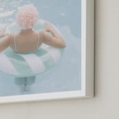"Float" - Art Print in Powder Blue by Alicia Abla - Frame Close-up