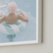 "Float" - Art Print in Powder Blue by Alicia Abla - Frame Close-up