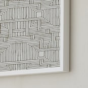 "Weaving Doodle" - Art Print in Espresso by Katie Zimpel - Frame Close-up