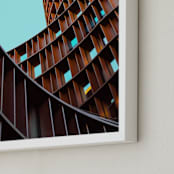 "Linjer in Color" - Art Print in Steel by Kate Baird - Frame Close-up
