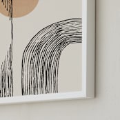 "Sunset getaway" - Art Print in Ecru by Creo Study - Frame Close-up