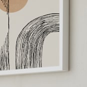 "Sunset getaway" - Art Print in Ecru by Creo Study - Frame Close-up